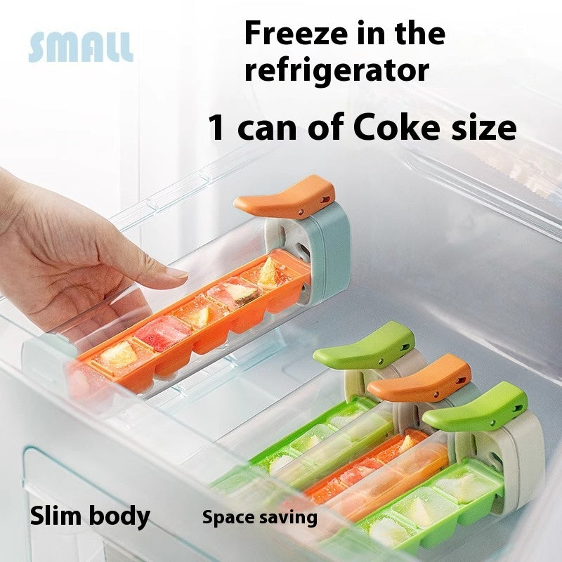 One-Touch Release Ice Cube Mold with Storage Box | Food Grade Plastic Ice Tray | Kitchen Tool