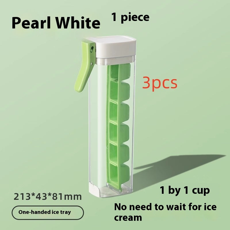 One-Touch Release Ice Cube Mold with Storage Box | Food Grade Plastic Ice Tray | Kitchen Tool