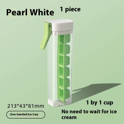 One-Touch Release Ice Cube Mold with Storage Box | Food Grade Plastic Ice Tray | Kitchen Tool