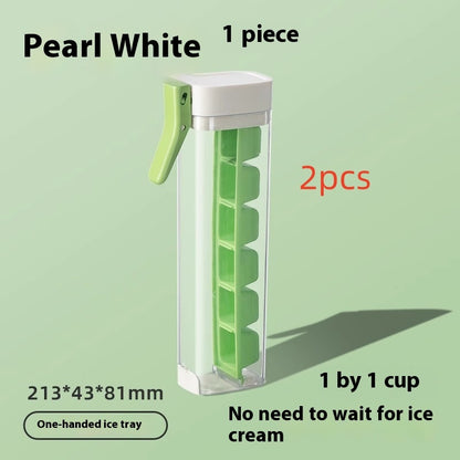 One-Touch Release Ice Cube Mold with Storage Box | Food Grade Plastic Ice Tray | Kitchen Tool