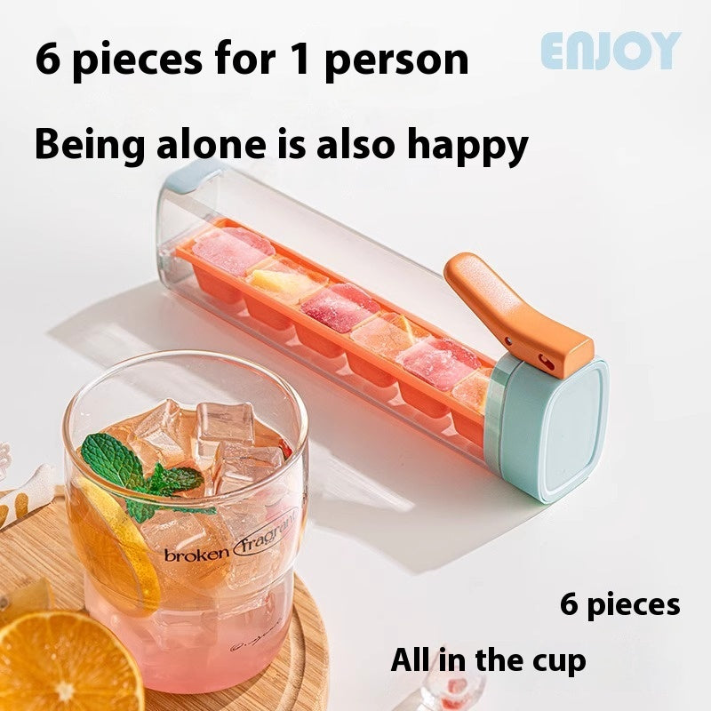 One-Touch Release Ice Cube Mold with Storage Box | Food Grade Plastic Ice Tray | Kitchen Tool